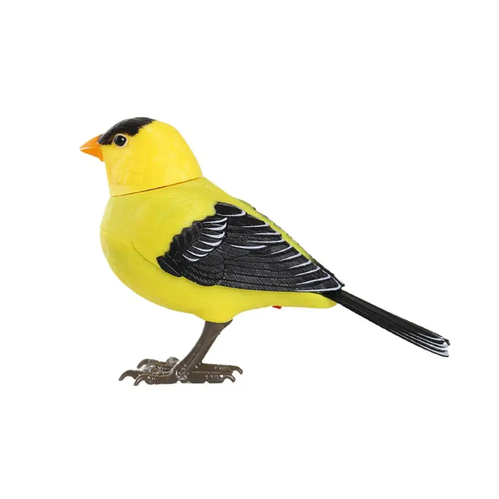 Voice-activated singing bird toy, realistic design, fun interactive bird for kids and home decor