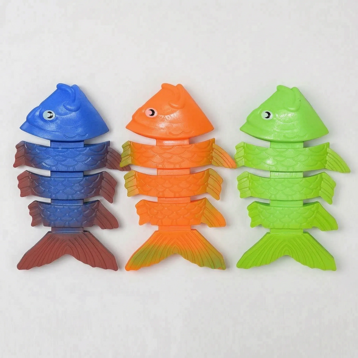 Exciting colorful weighted diving toy set brings endless summer fun to kids' pool playtime & activities.