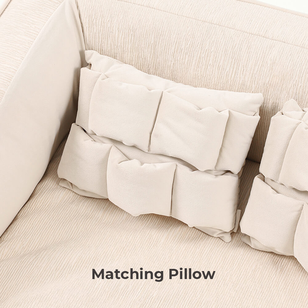 Comfortable pet bed: orthopedic dog sofa with integrated pillows, ideal for large breeds.