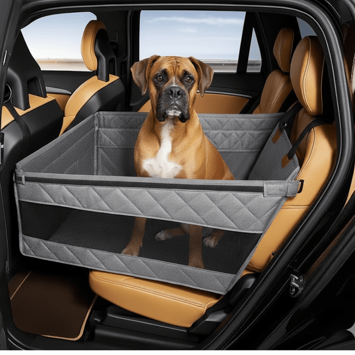 Luxury dog car seat accessory for safe pet travel, featuring a sturdy and comfortable design