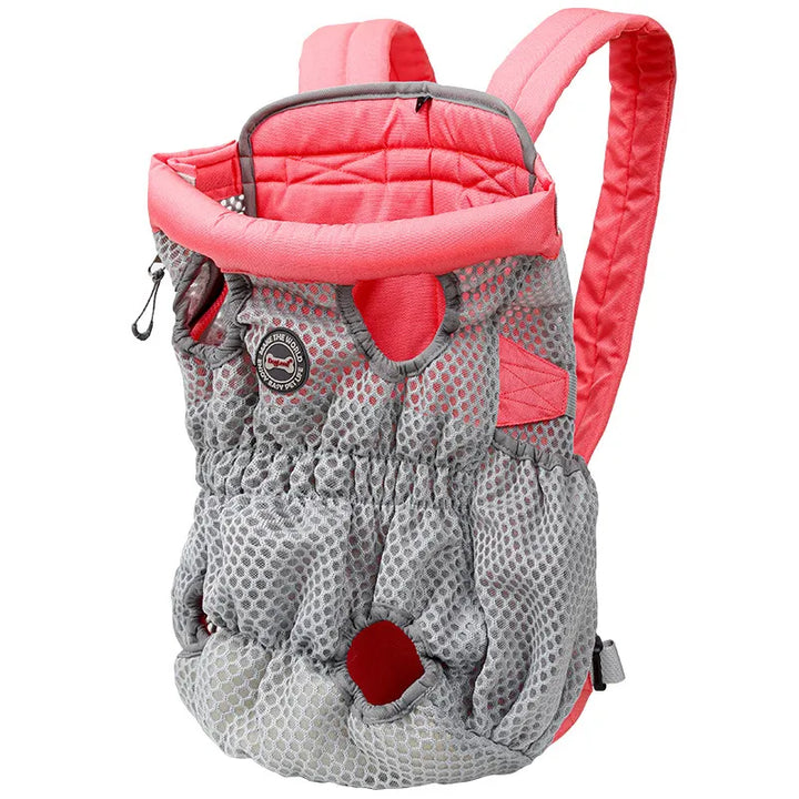 Breathable pet travel backpack designed for car use, ensuring comfort for small dogs.