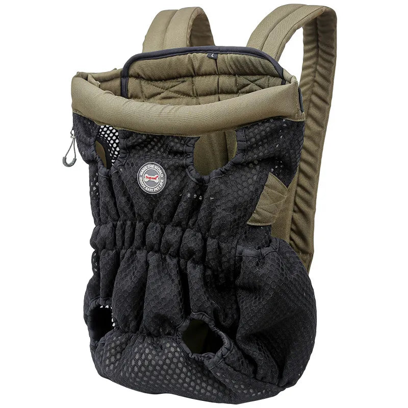 Outdoor pet gear: Dog rucksack for small dogs, offering a comfortable and secure travel solution.