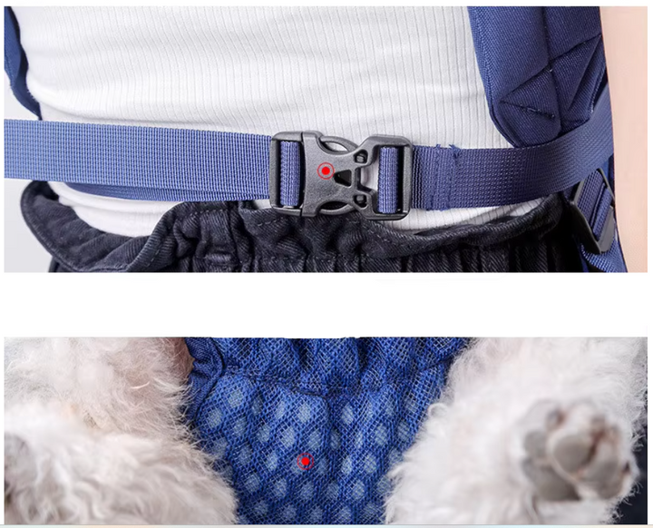 Secure and breathable dog carrier for car travel, a practical pet accessory for small dogs.
