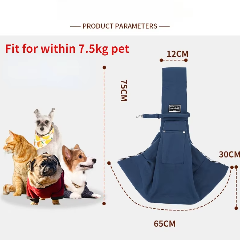 Dog and cat shoulder carrier bag, designed for easy and safe pet transport