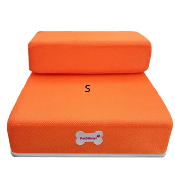 Three-tier pet stairs, non-slip foam, designed for easy ascent to bed or couch