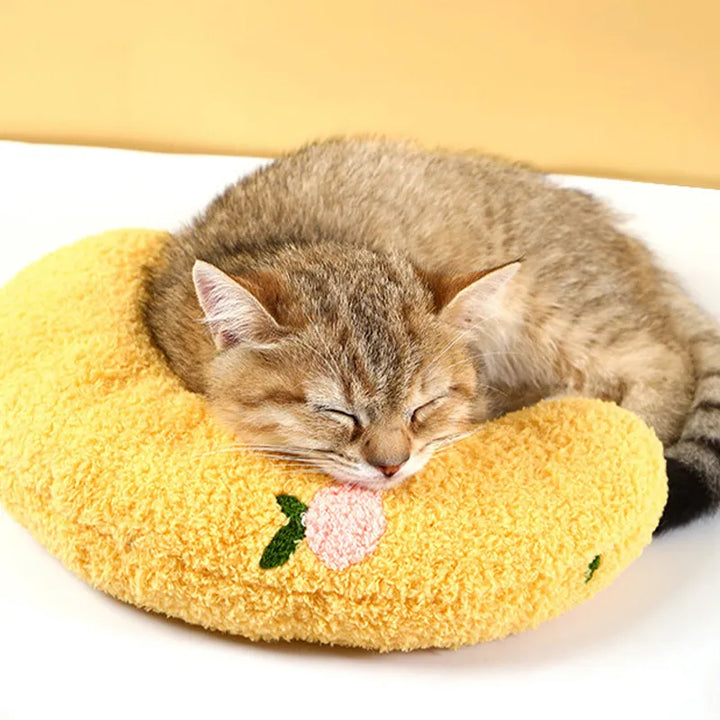 Comforting pet relaxing pillow for dogs and cats, soft calming cushion for anxiety relief