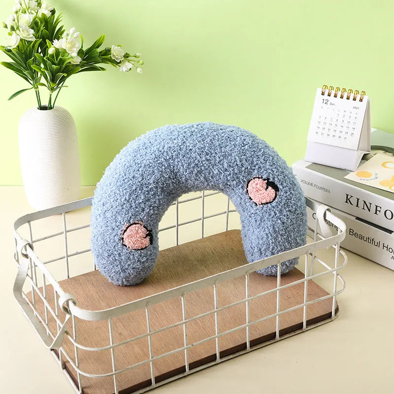 Neutral-toned pet relaxing pillow, seamless integration into home decor, great for cats & dogs