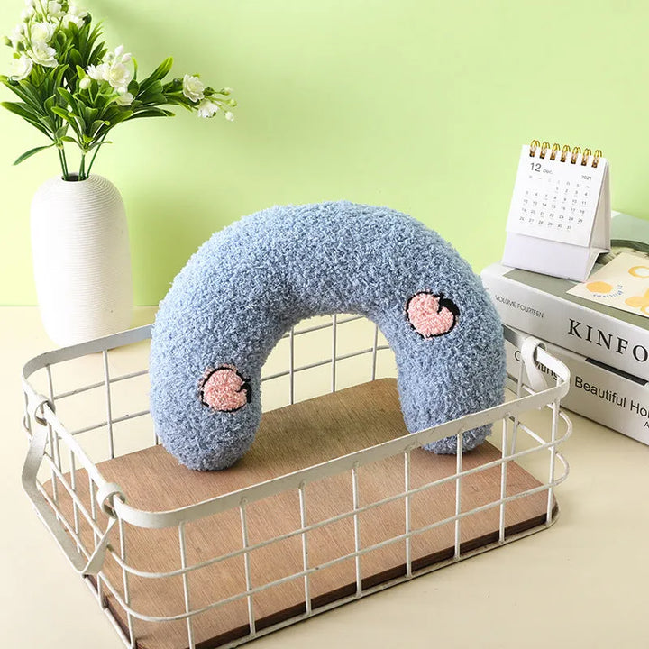 Neutral-toned pet relaxing pillow, seamless integration into home decor, great for cats & dogs