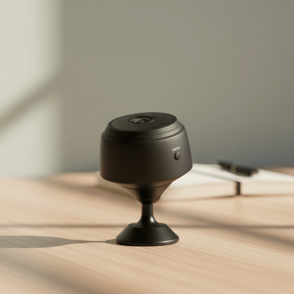 Wireless security camera with night vision and mobile app control for remote monitoring.
