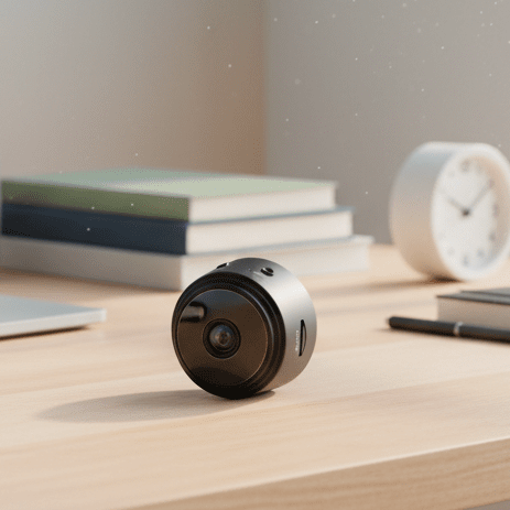 Full HD 1080P security camera for 24/7 home surveillance, includes night vision.