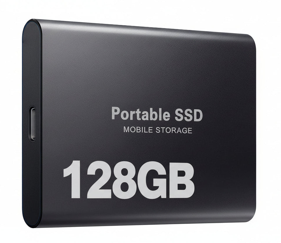 Efficient 128GB solid state external hard drive for reliable, fast data storage for laptops and desktop PCs.