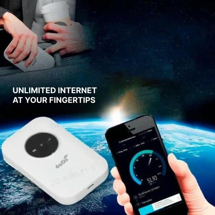 Compact 4G/5G WiFi hotspot router for travel & remote work. Unlocked for global mobile internet connectivity.