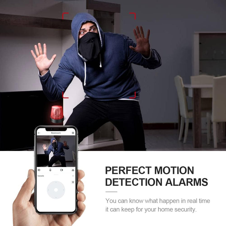 Ultra-compact 4K WiFi hidden security camera, ideal for discreet indoor home surveillance with night vision.