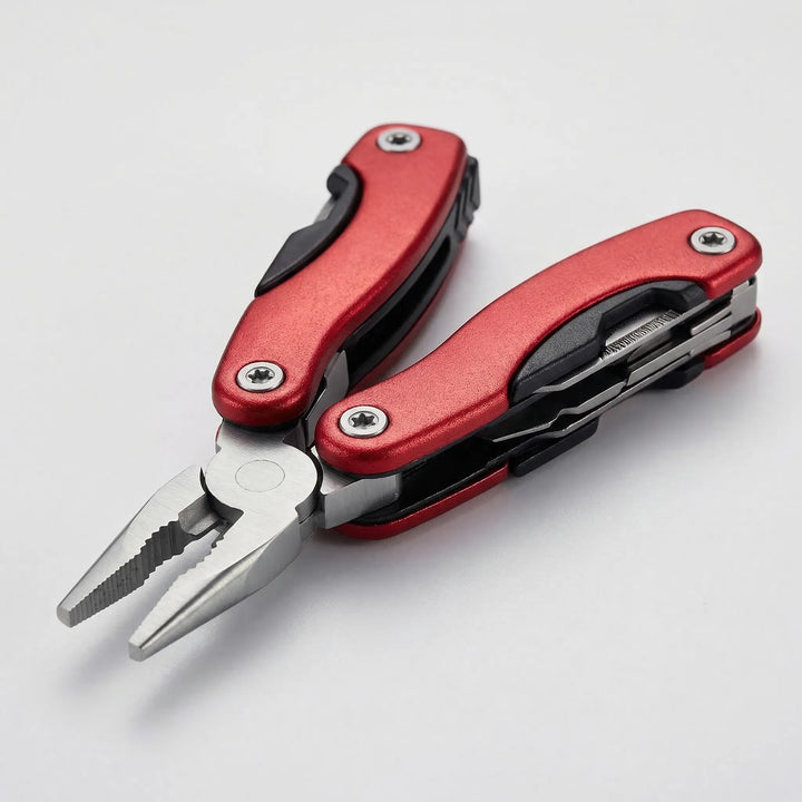 Closed view of the compact 9-in-1 folding multi-tool, perfect for pocket carry and outdoor use.