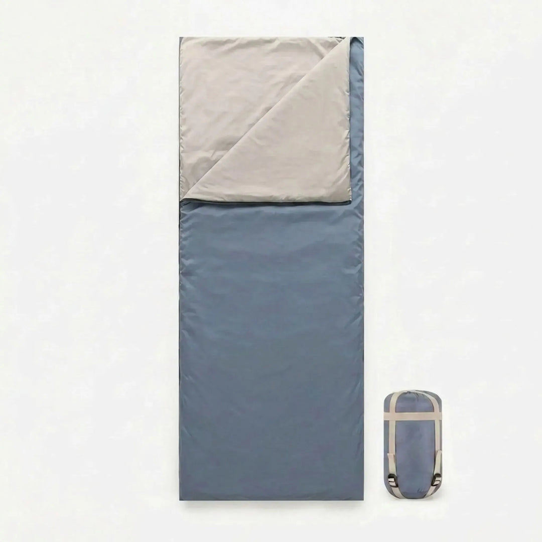 Lightweight summer camping sleeping bag, ideal for hiking and outdoor spring adventures.