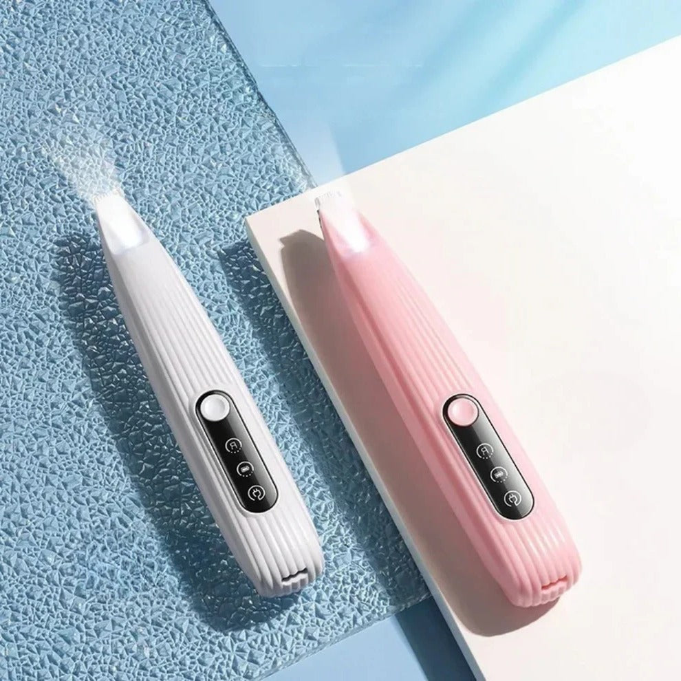 Compact cordless pet trimmer for sensitive areas, suitable for quiet dog and cat grooming.