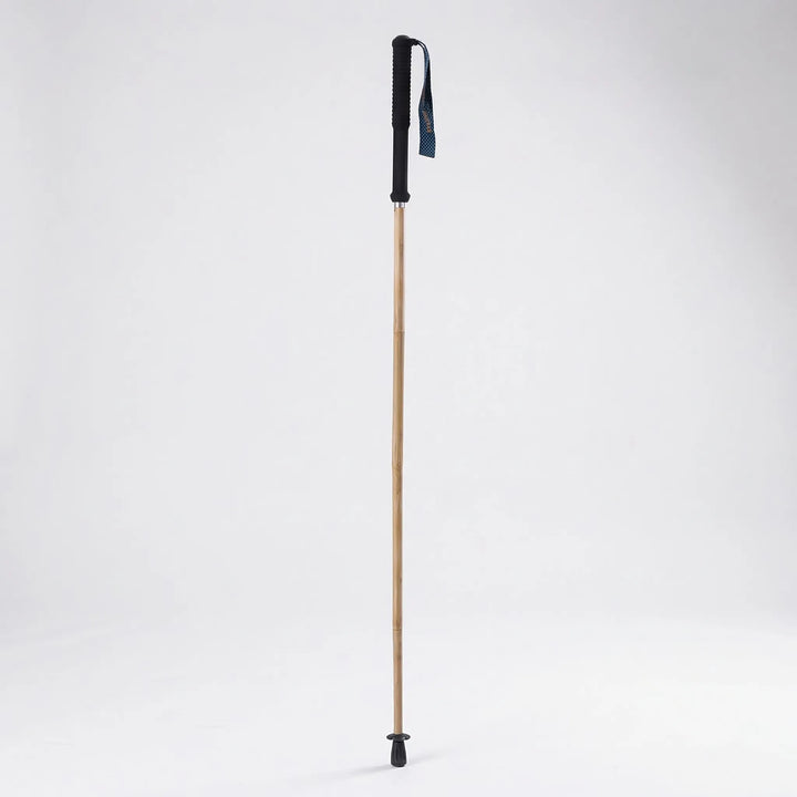 Foldable trekking pole, compact & lightweight for easy packing on hiking and outdoor adventures.