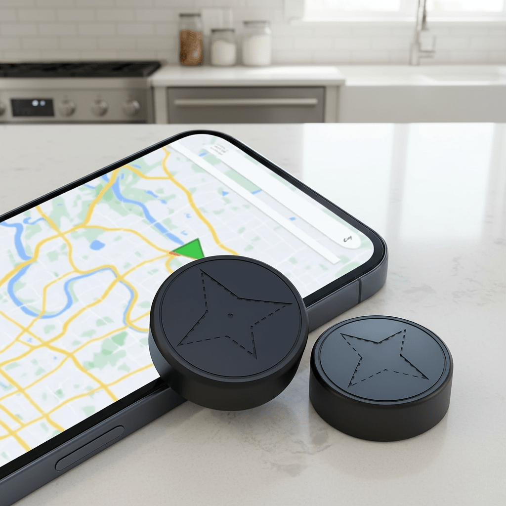 Compact GPS tracker with strong magnetic mount for discreet vehicle & asset tracking.