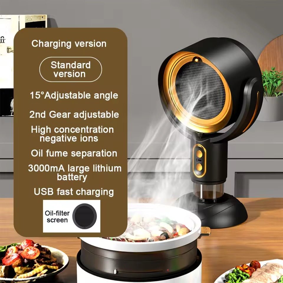 Versatile air purifier for living rooms & kitchens. Acts as a smoke eliminator, odor remover, providing fresh air.