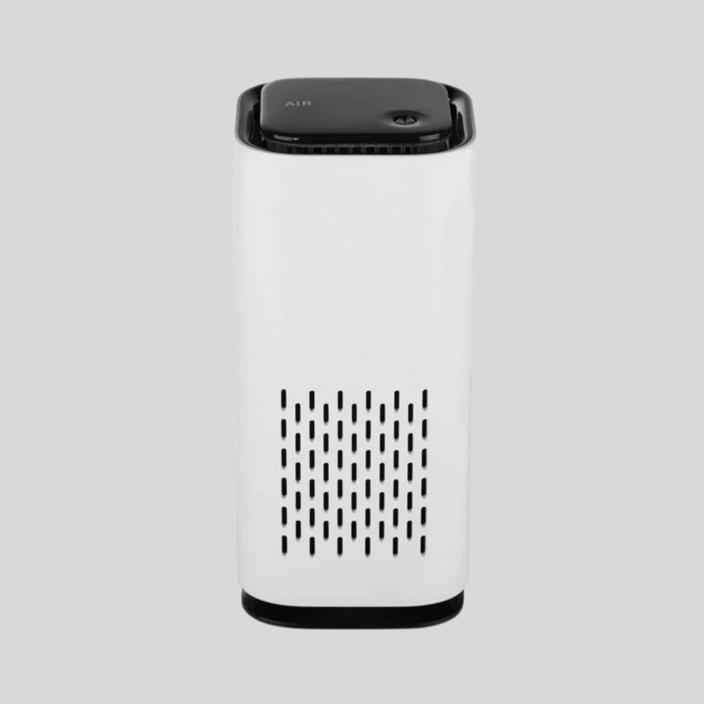 Compact pet air purifier & odor remover with HEPA filter, ideal for home allergen control
