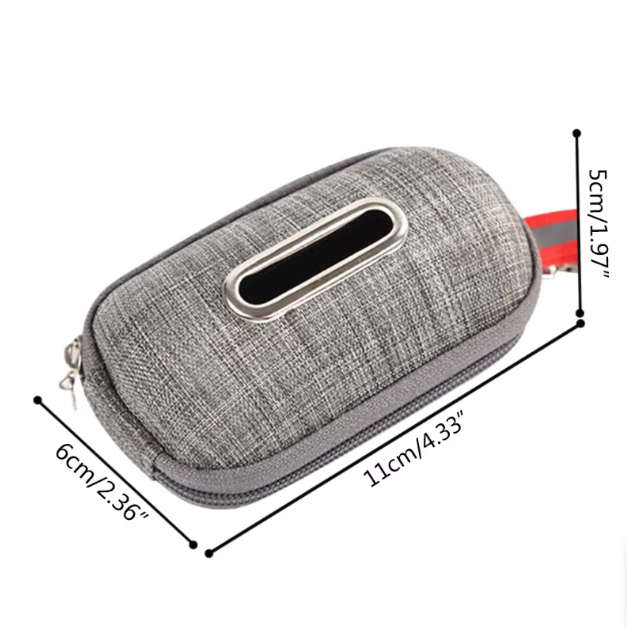 Unisex pet waste bag holder, blue, with a sturdy handle for easy clip-on, essential dog accessory