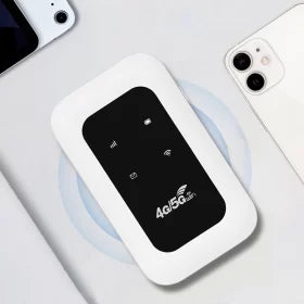 Unisex portable 5G Wi-Fi router with LED display, offering high-speed travel internet & a reliable mobile hotspot.