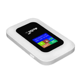 Compact portable 5G Wi-Fi router providing high-speed mobile hotspot internet for travel, work, or home backup.