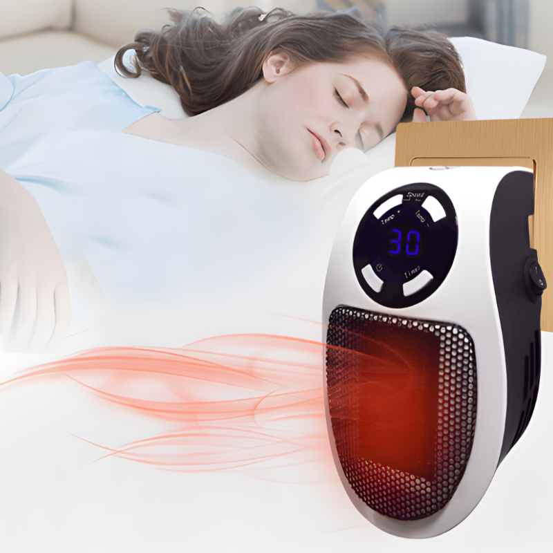 Modern compact portable room warmer with bright digital display and user-friendly controls, ideal for personal heating.
