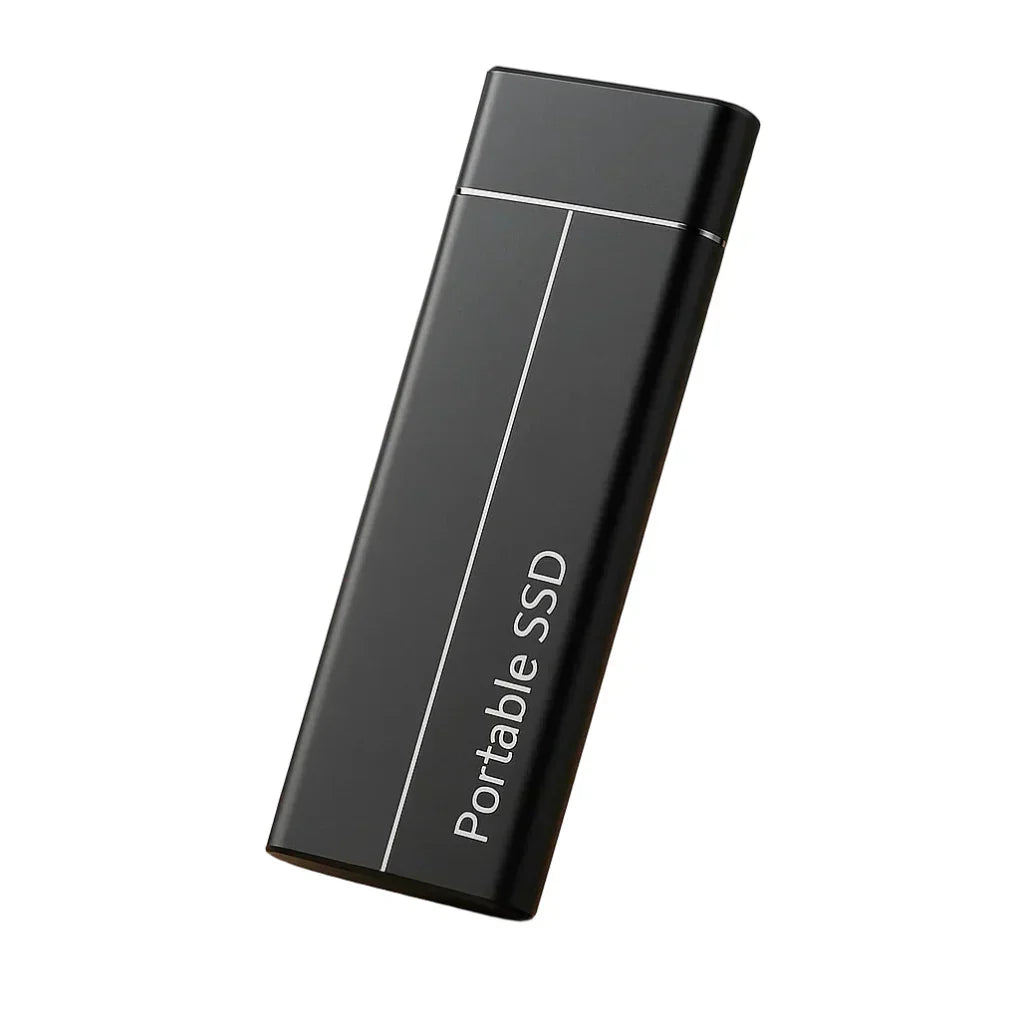 Compact portable SSD with USB-C for high-speed data transfer & external digital storage.