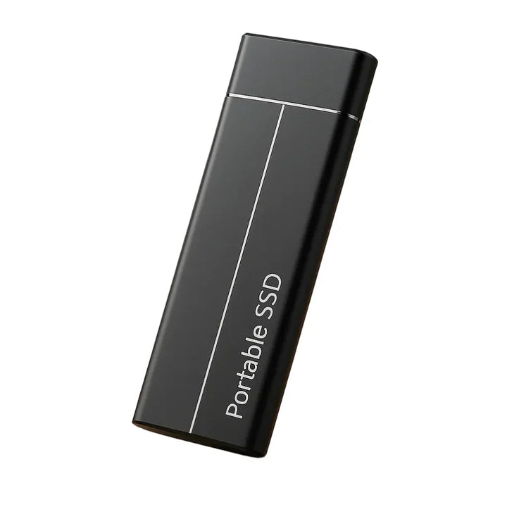 Compact portable SSD with USB-C for high-speed data transfer & external digital storage.