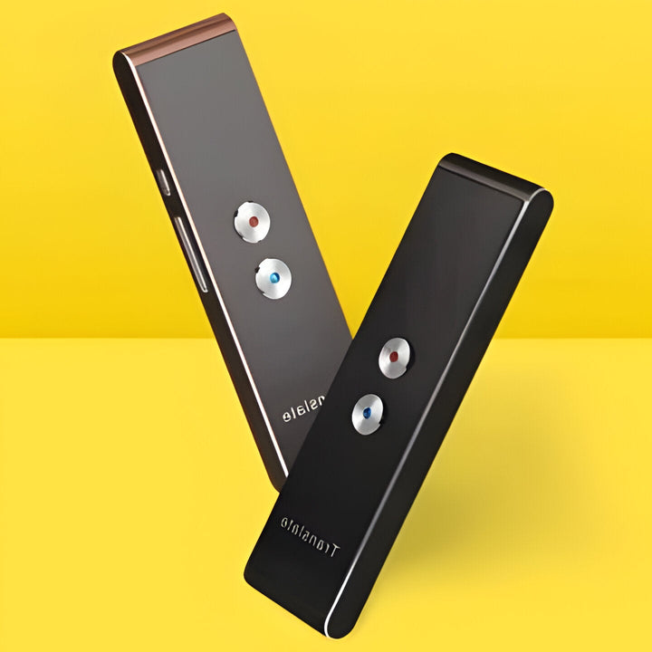 Compact portable voice translator for instant 40+ language translation. Ideal for global travel & business.