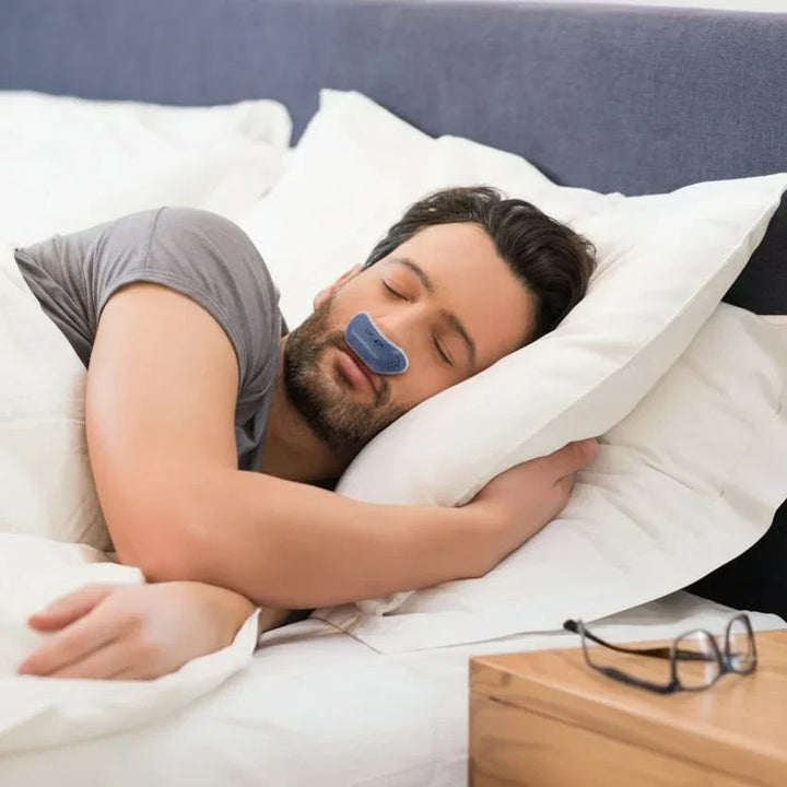 Quiet sleep aid and snoring solution, compact CPAP device ensures a restful night & wellness.