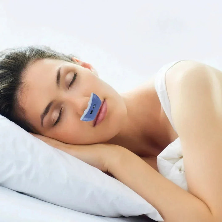Apnea device for improved sleep, a portable & quiet anti-snore solution for nightly comfort.