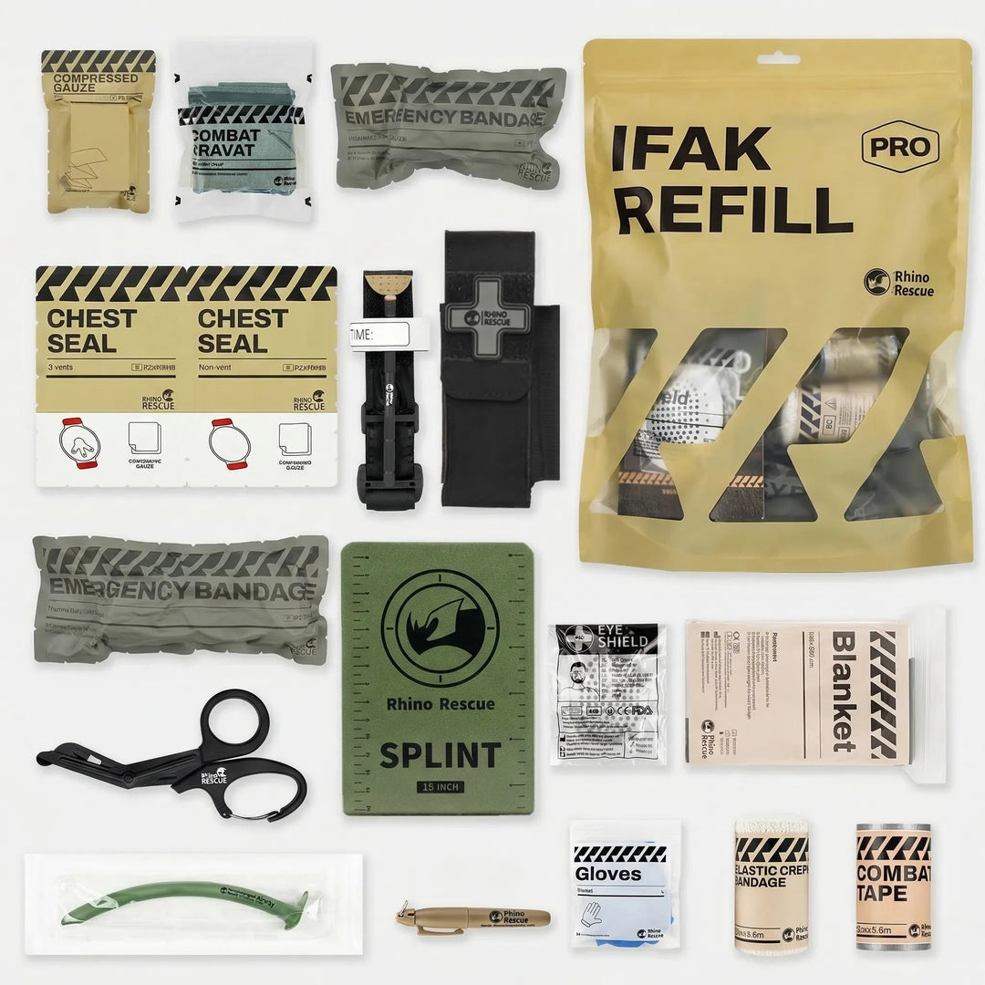 Military-grade Tactical First Aid Kit for trauma & emergency medical response. Perfect survival supplies.