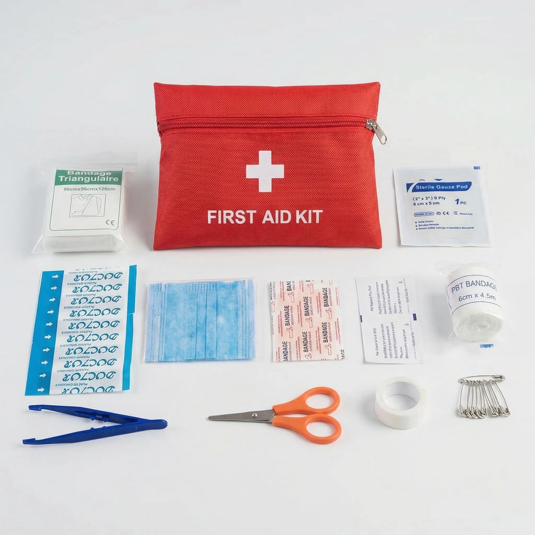 Rugged compact tactical first aid bag for emergencies. Ideal portable medical kit for camping, hiking, & travel.