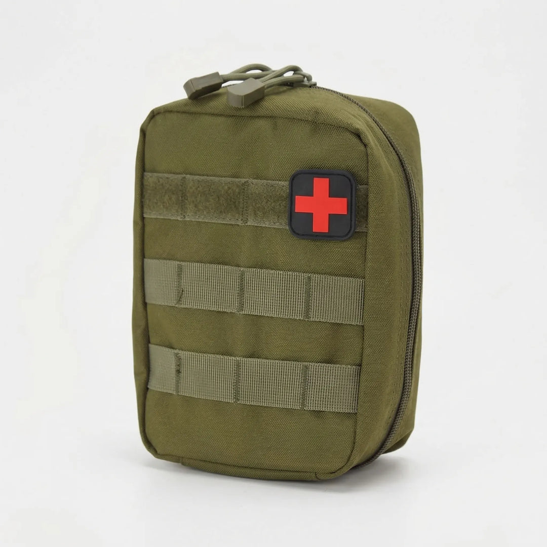 Unisex compact tactical first-aid pouch, a versatile & portable emergency kit for all outdoor activities & travel.