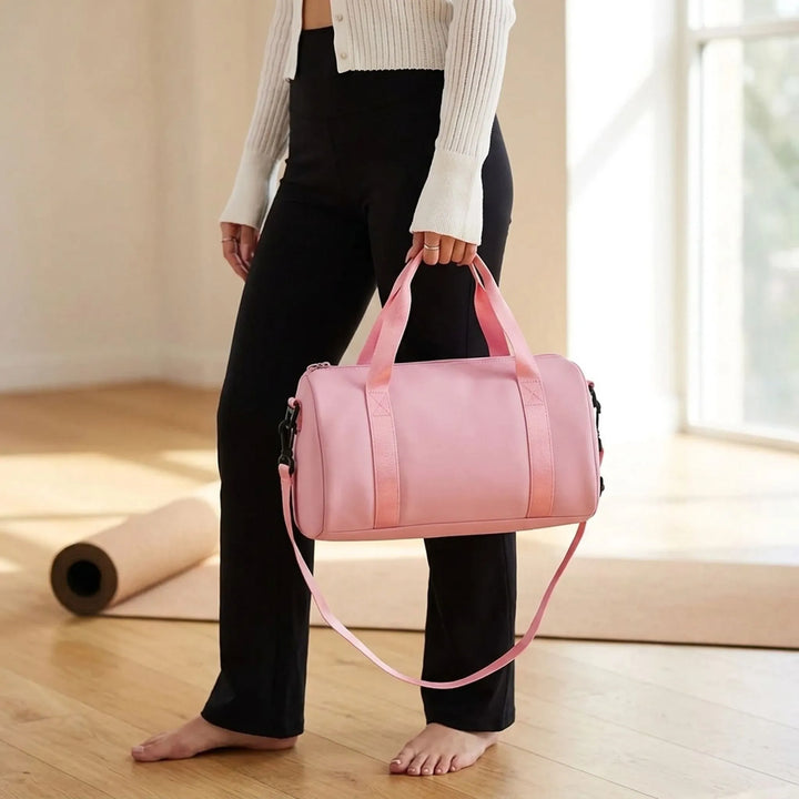 Compact unisex gym duffel bag for daily essentials, fitness gear & activewear. Nylon sport mini bag.