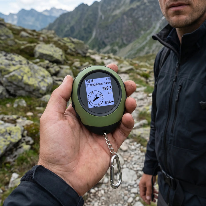 Easy-to-use compact satellite GPS navigator for all outdoor activities, a must-have for camping and adventure travel.