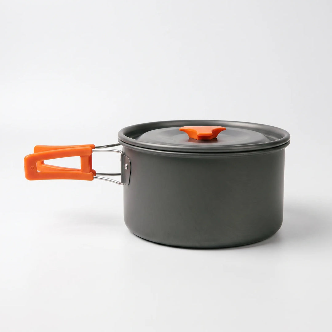 Unisex backpacking stove & cookware set, ideal for lightweight outdoor cooking and camping essentials.