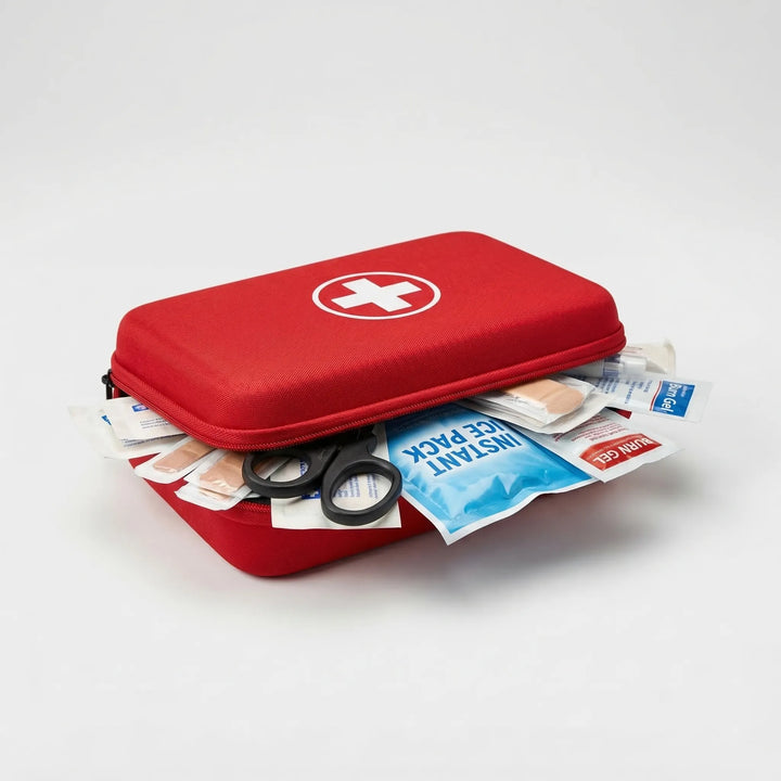 Essential waterproof first aid kit for travel, survival, and safety in emergencies.