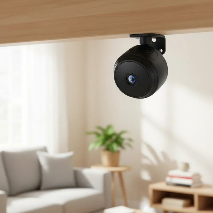 Mini wireless pet camera with night vision, 2-way audio, compatible with iOS & Android