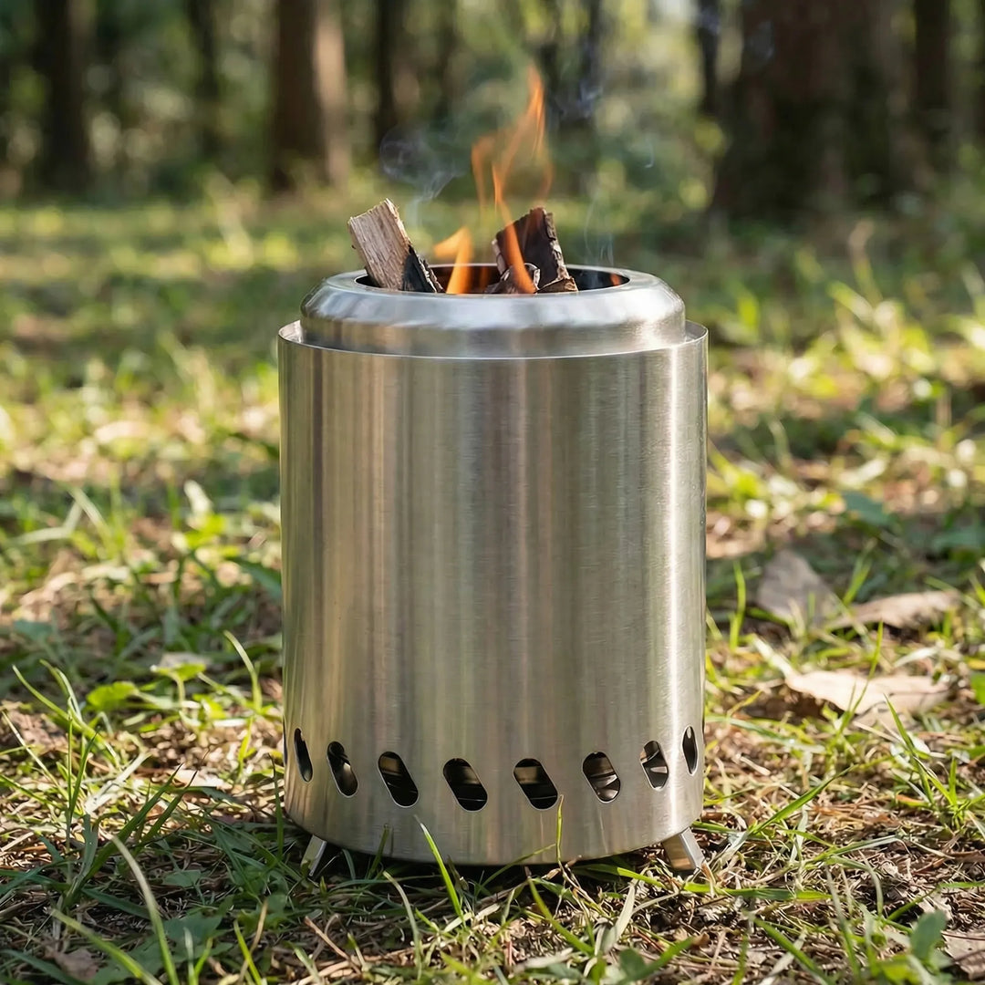 Compact wood burning camping stove for trail meals. Ultralight, ideal for hiking & backpacking.