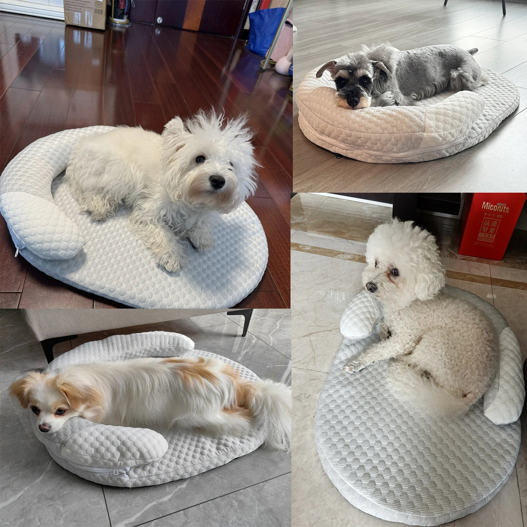 Cat cooling lounge bed, ice bean fabric for ultimate pet comfort, washable & breathable