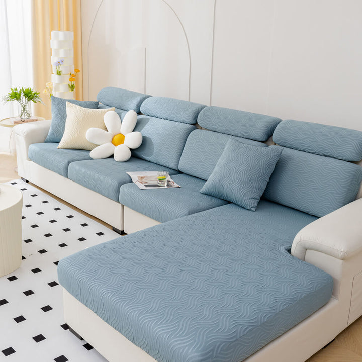 Furniture protector: durable antifouling sofa cover on a frequently used family couch