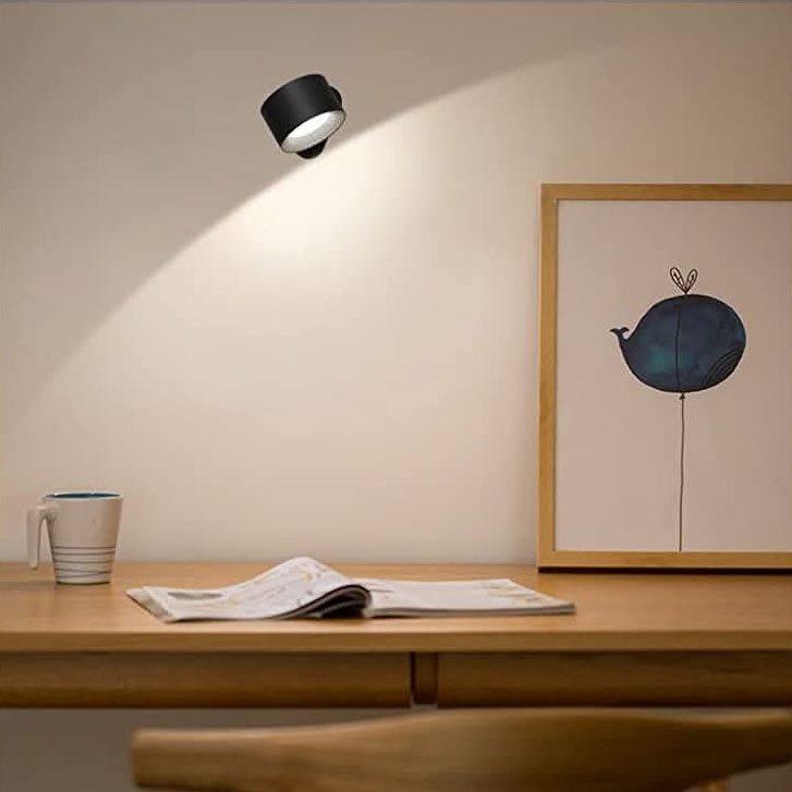 Easy-install magnetic LED wall light. Cordless, rechargeable, & dimmable with a pivoting design.