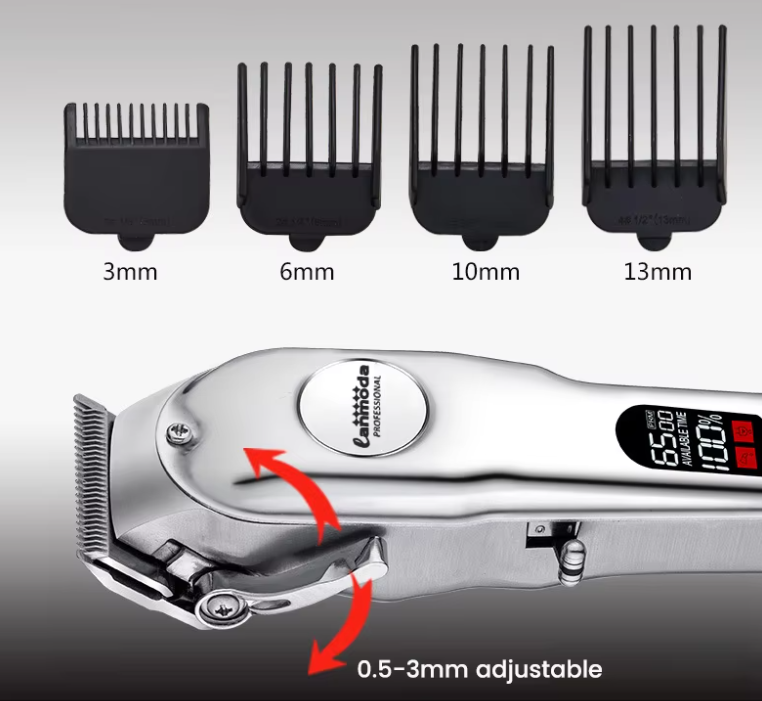 Animal care hair clipper, cordless design for effective pet grooming.