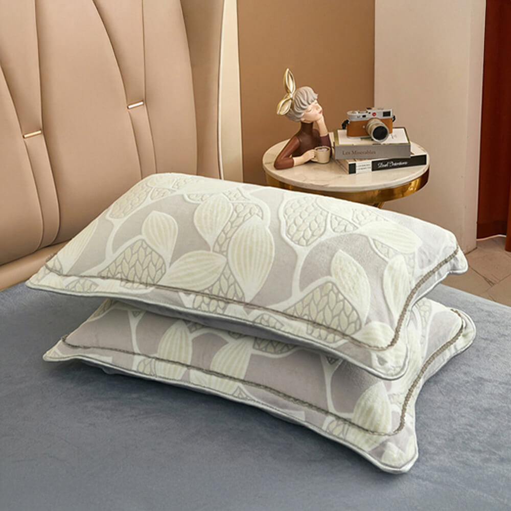 Cozy botanical milk velvet sheets, adding warmth and style to any bedroom.