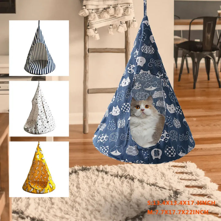 Cozy cat cave bed with soft tent design, perfect for pet privacy and comfort.
