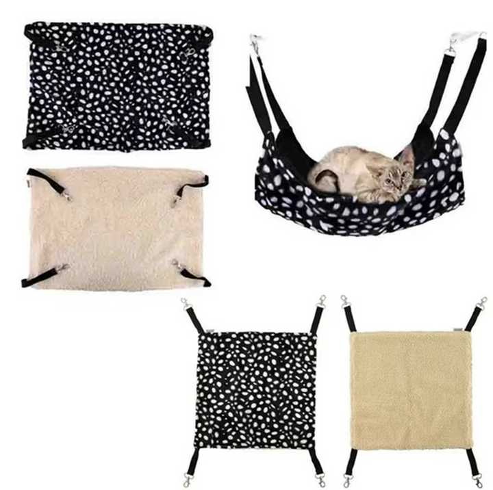 Pet comfort cat bed, hammock style, perfect for small spaces and cage enrichment