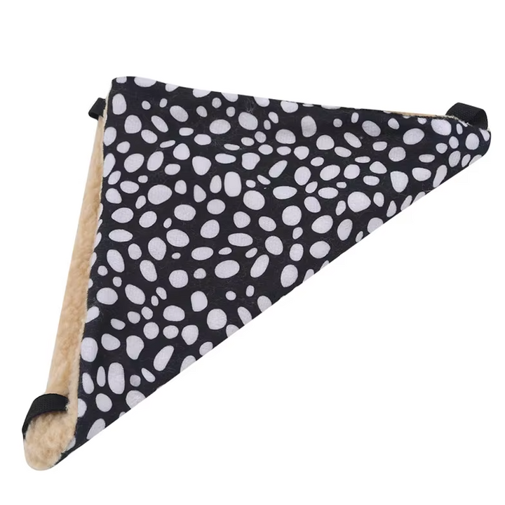 Versatile cat bed, attaches to cages or furniture, providing a warm and secure spot